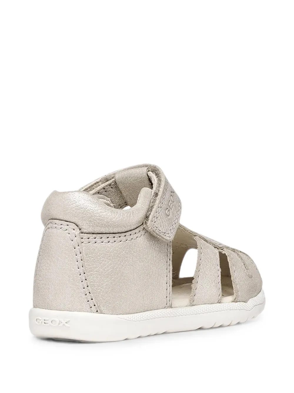 Geox Kids Macchia glitter-heart touch-strap sandals Beige