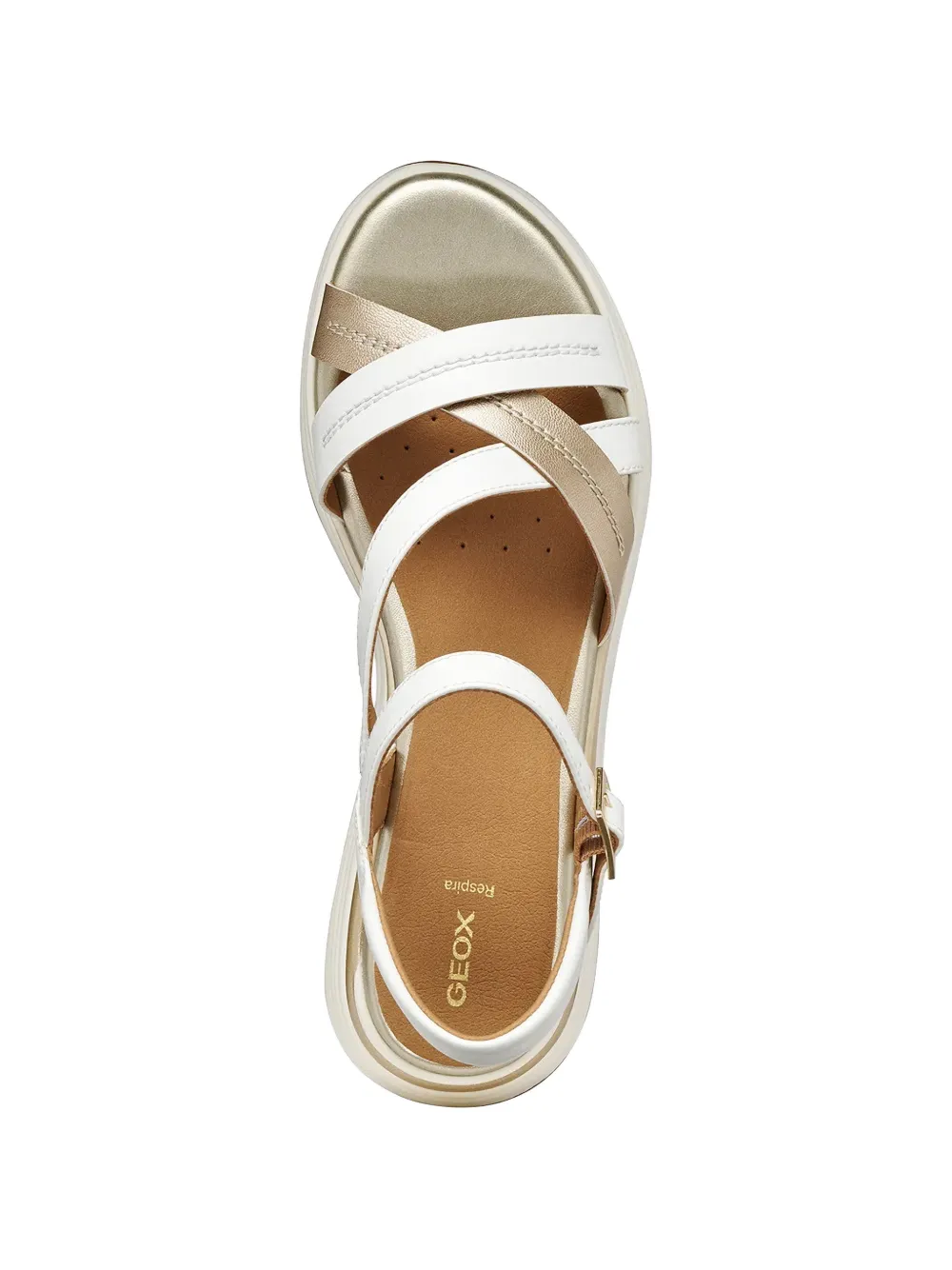 Geox Elowynne crossover-strap sandals Wit