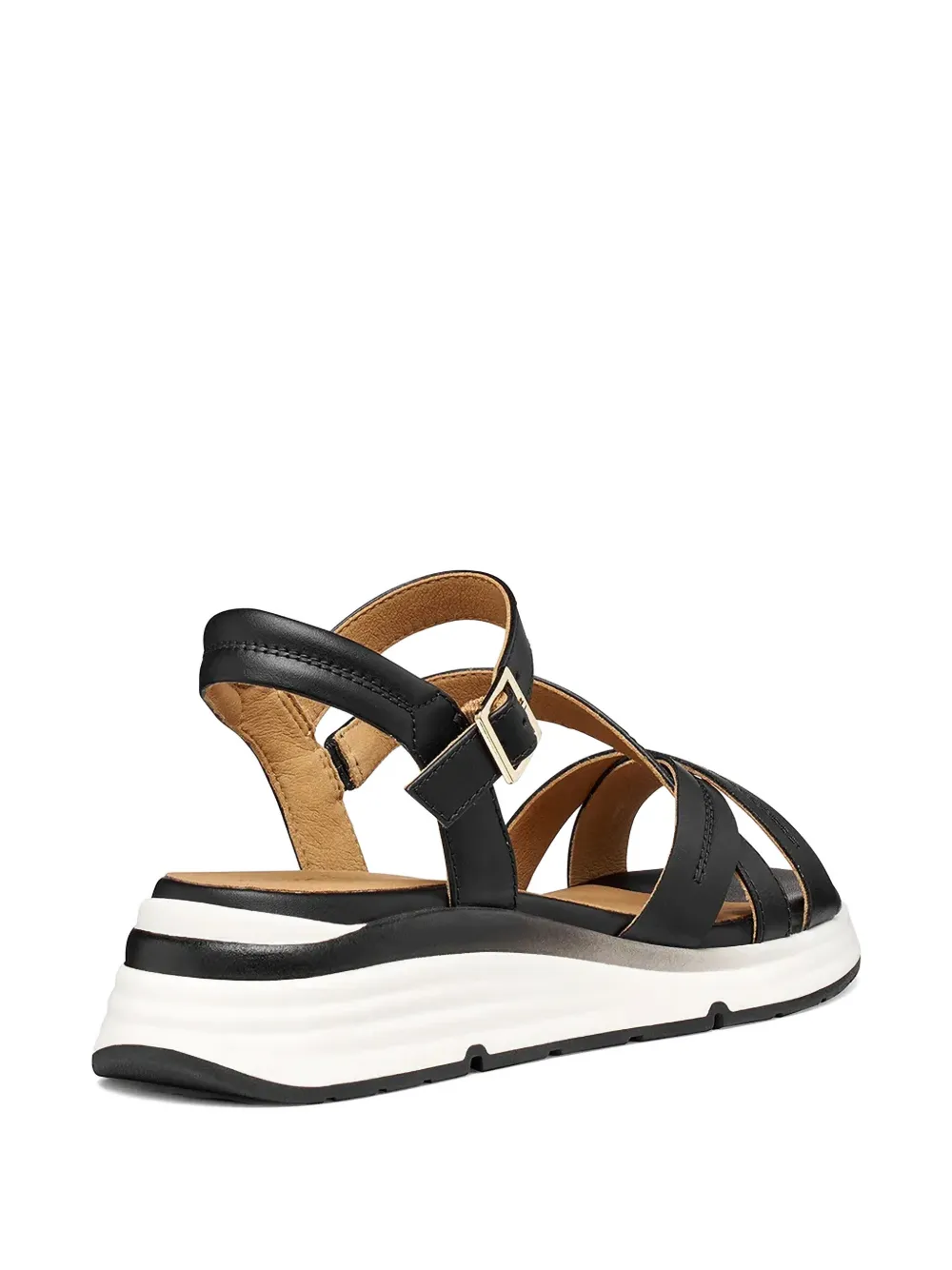 Geox crossover-strap buckle-fastening sandals Zwart