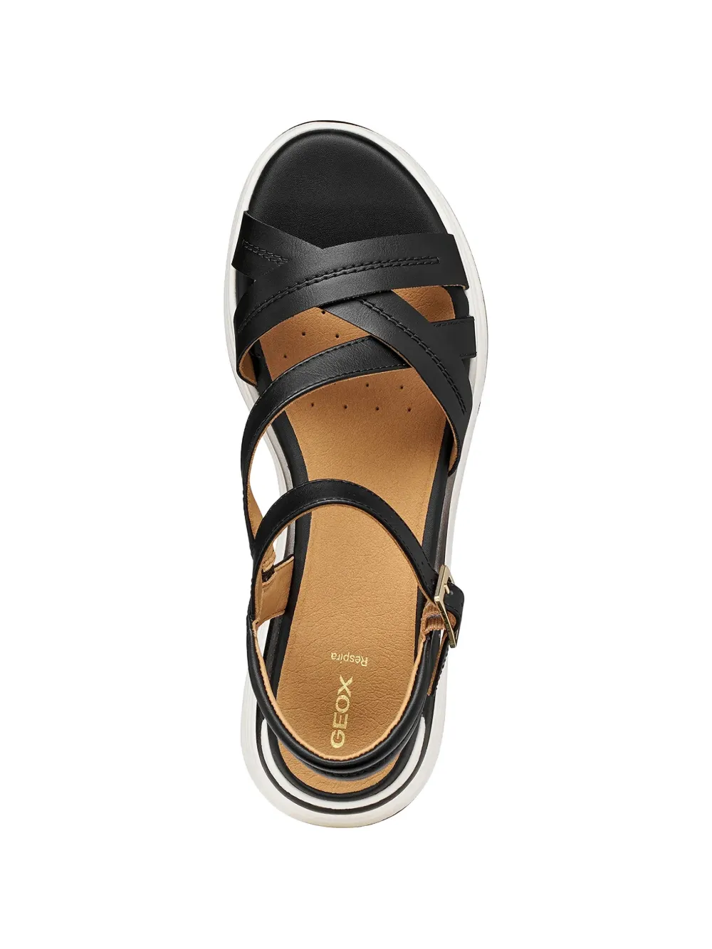 Geox crossover-strap buckle-fastening sandals Zwart