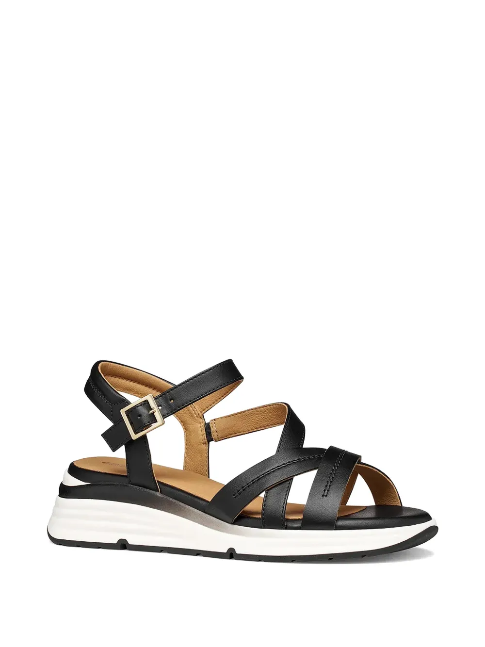 Geox crossover-strap buckle-fastening sandals Zwart