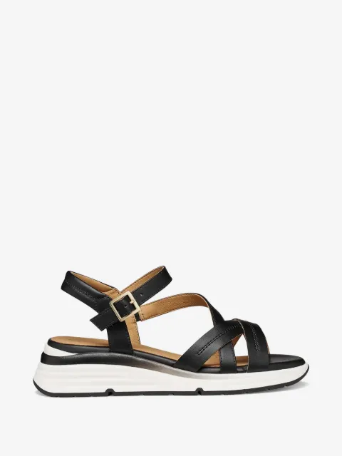 Geox crossover-strap buckle-fastening sandals