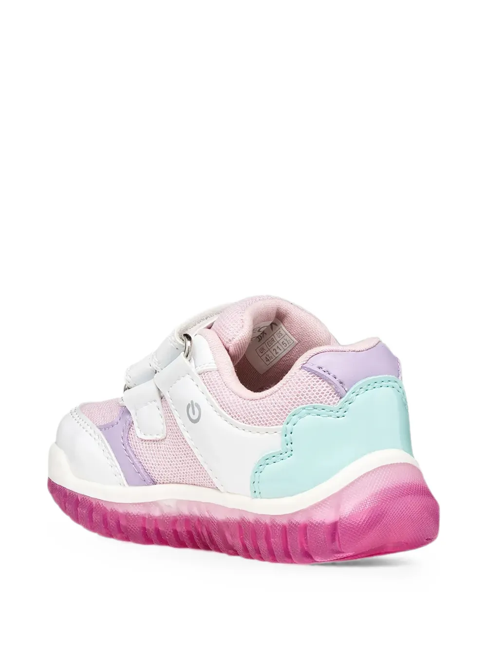 Geox Kids Lightyloo glitter-detail touch-strap sneakers Roze