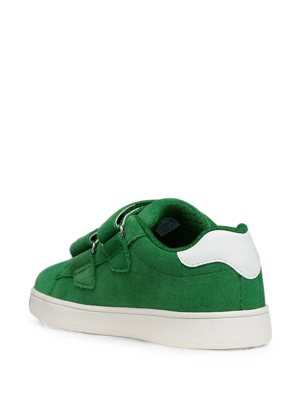 Geox Kids Eclyper touch-strap suede sneakers Groen
