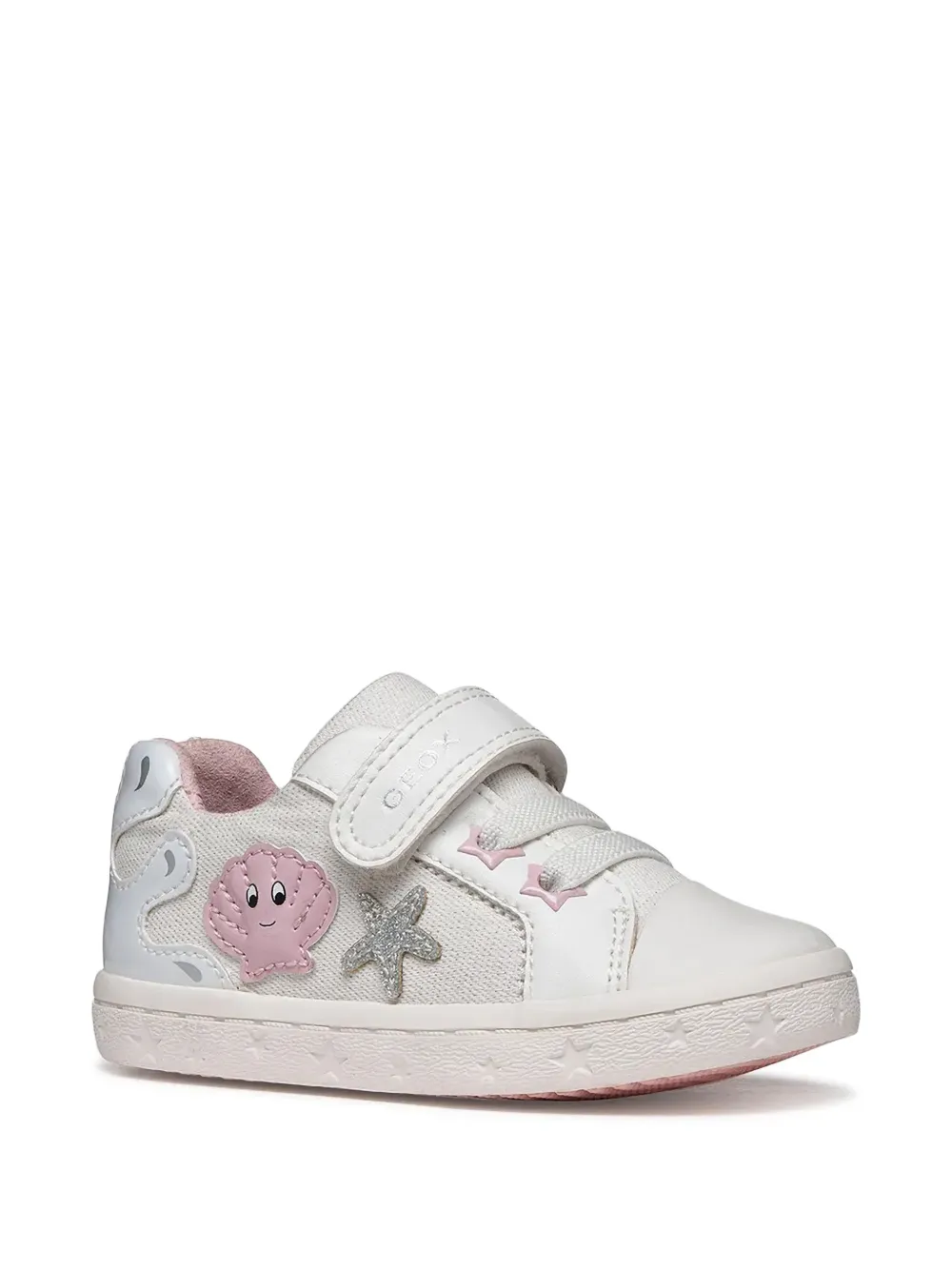 Geox Kids shell-patch touch-strap sneakers - Weiß