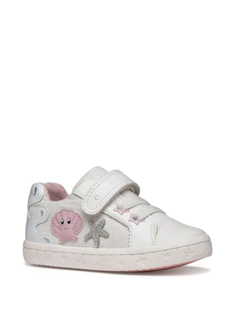 Geox Kids shell-patch touch-strap sneakers