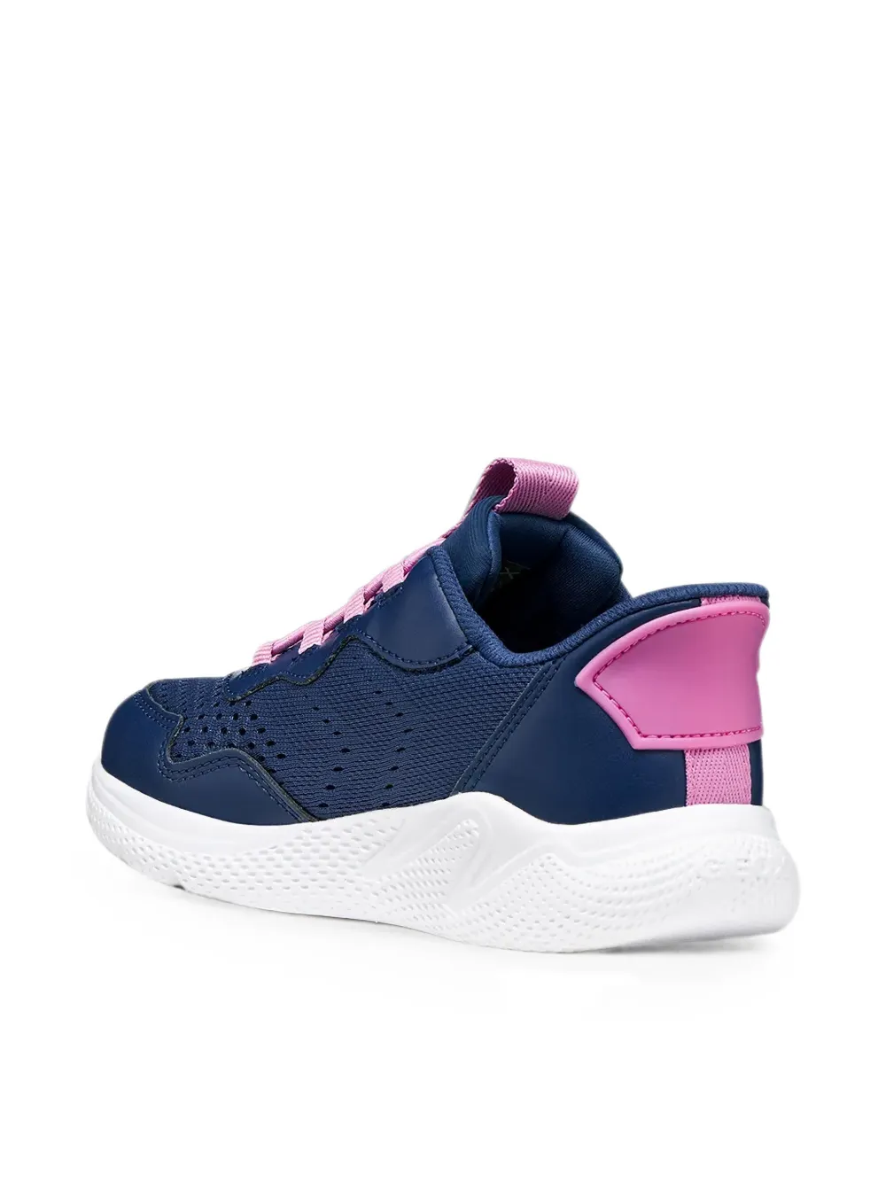 Geox Kids Sprintye Fast perforated panelled sneakers Blauw