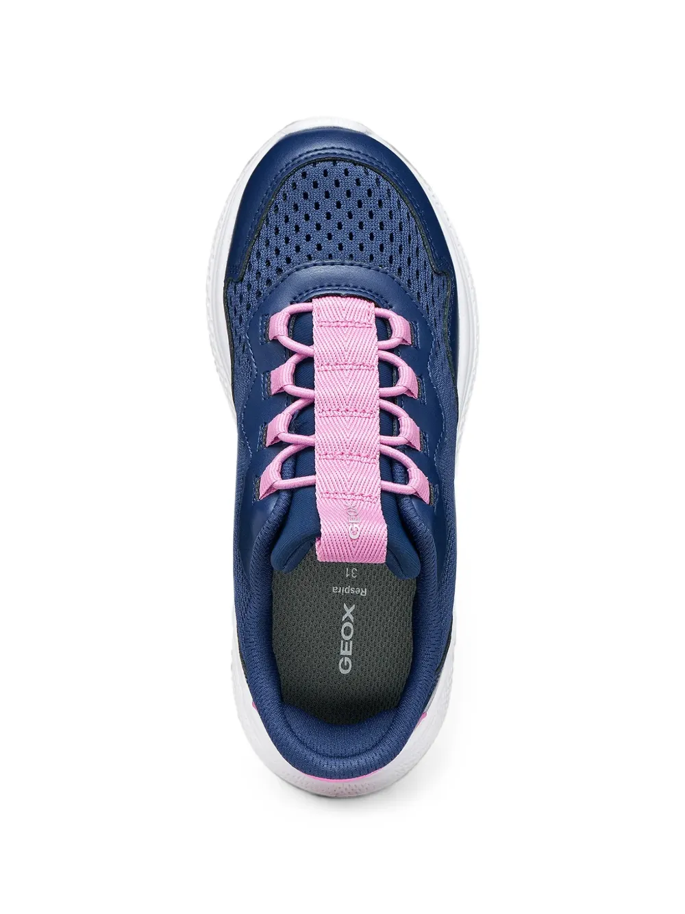 Geox Kids Sprintye Fast perforated panelled sneakers Blauw