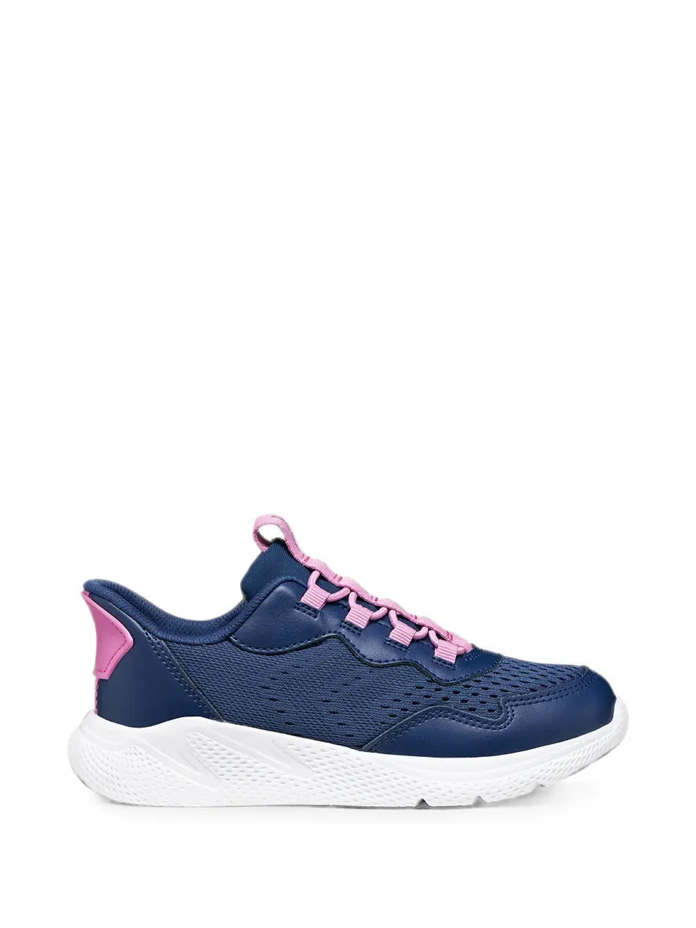Geox Kids Sprintye Fast perforated panelled sneakers Blauw
