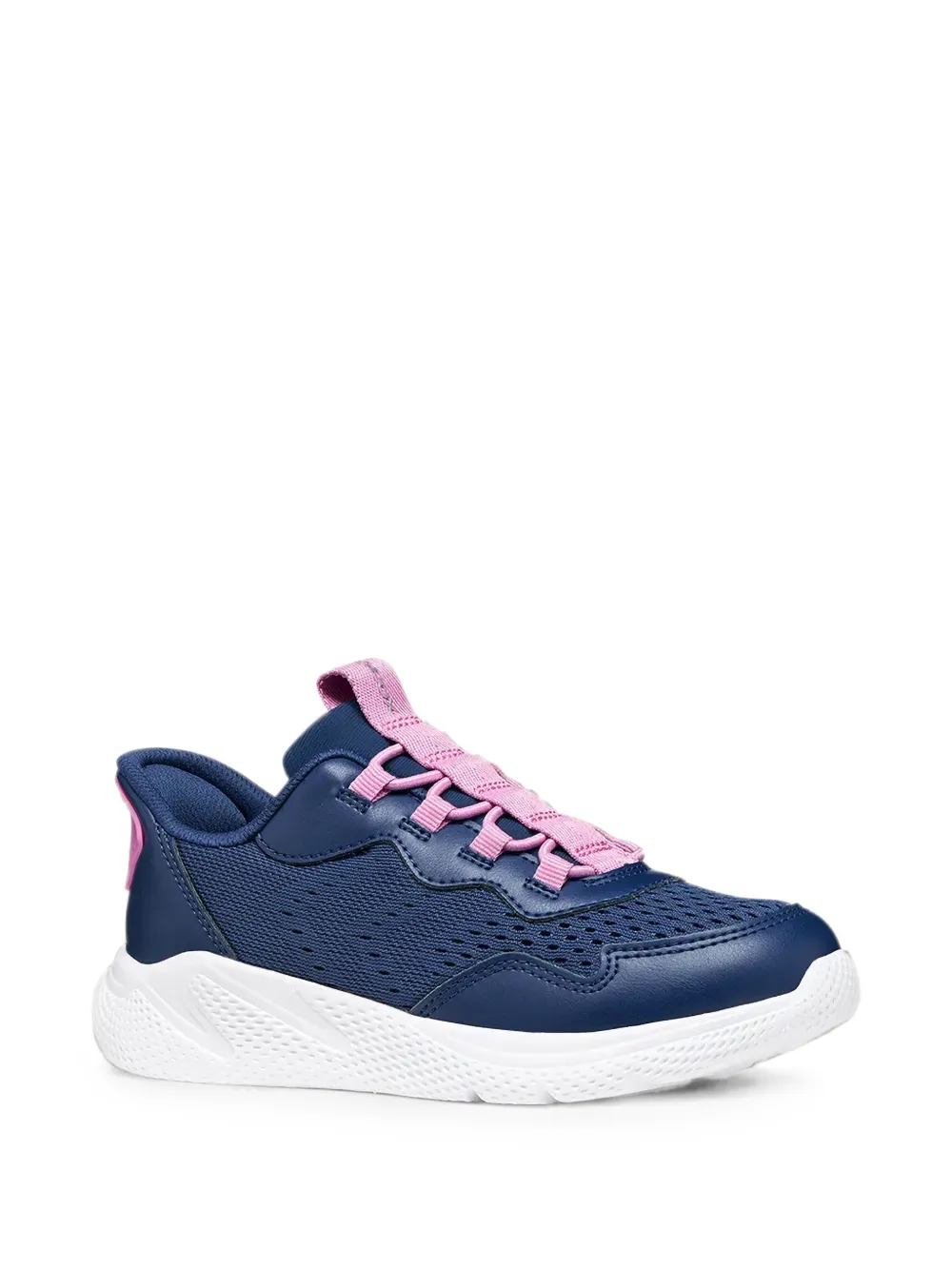 Geox Kids Sprintye Fast perforated panelled sneakers Blauw