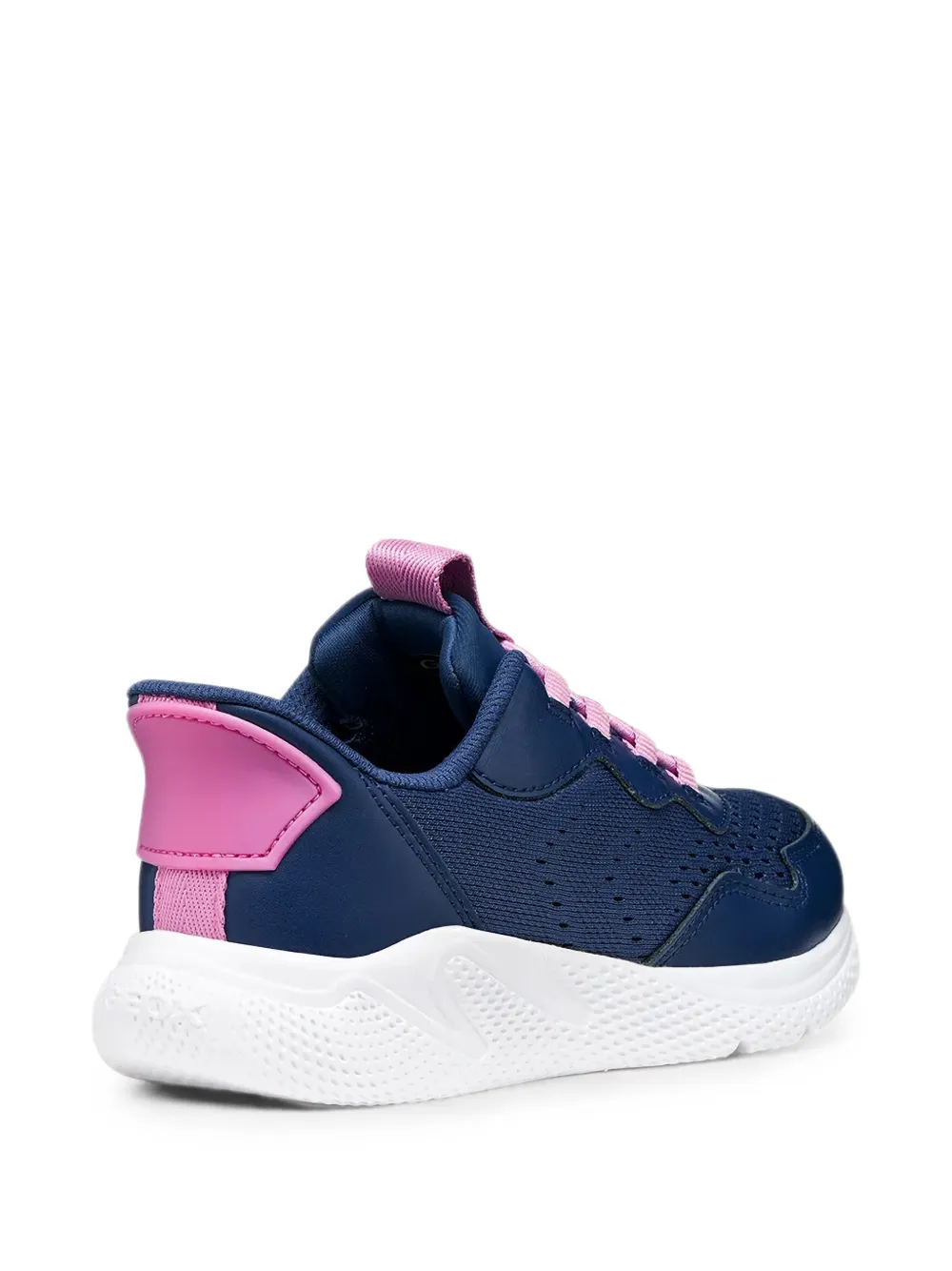 Geox Kids Sprintye Fast perforated panelled sneakers Blauw