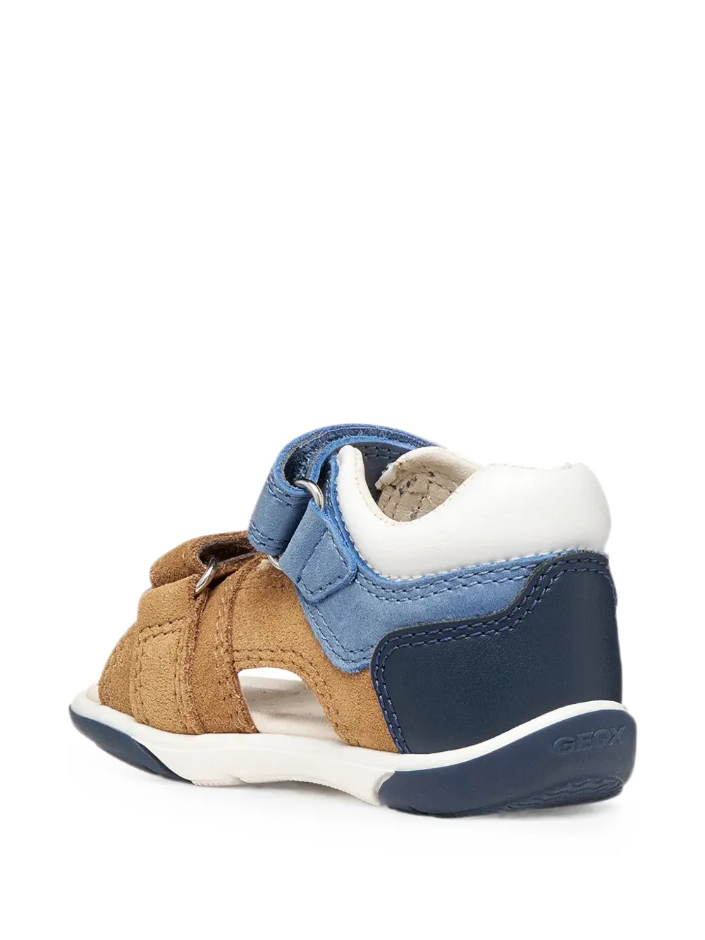 Geox Kids Zapito touch-strap leather sandals Bruin