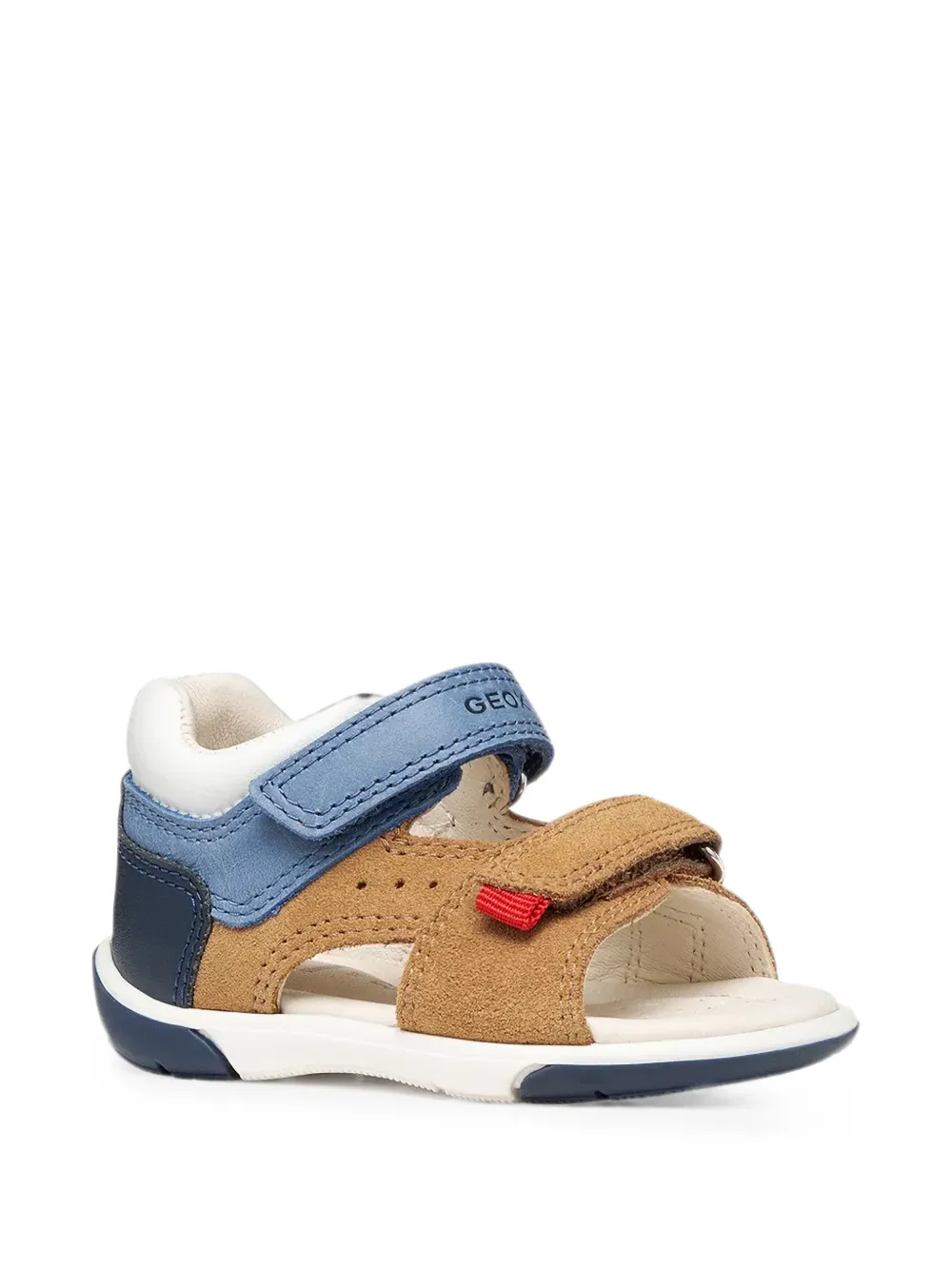 Geox Kids Zapito touch-strap leather sandals Bruin