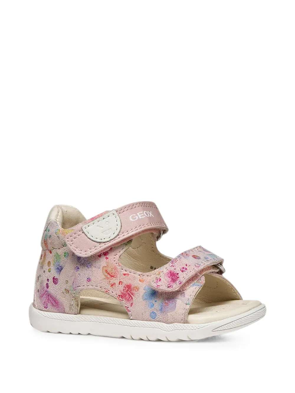 Geox Kids Macchia floral-print touch-strap sandals Roze