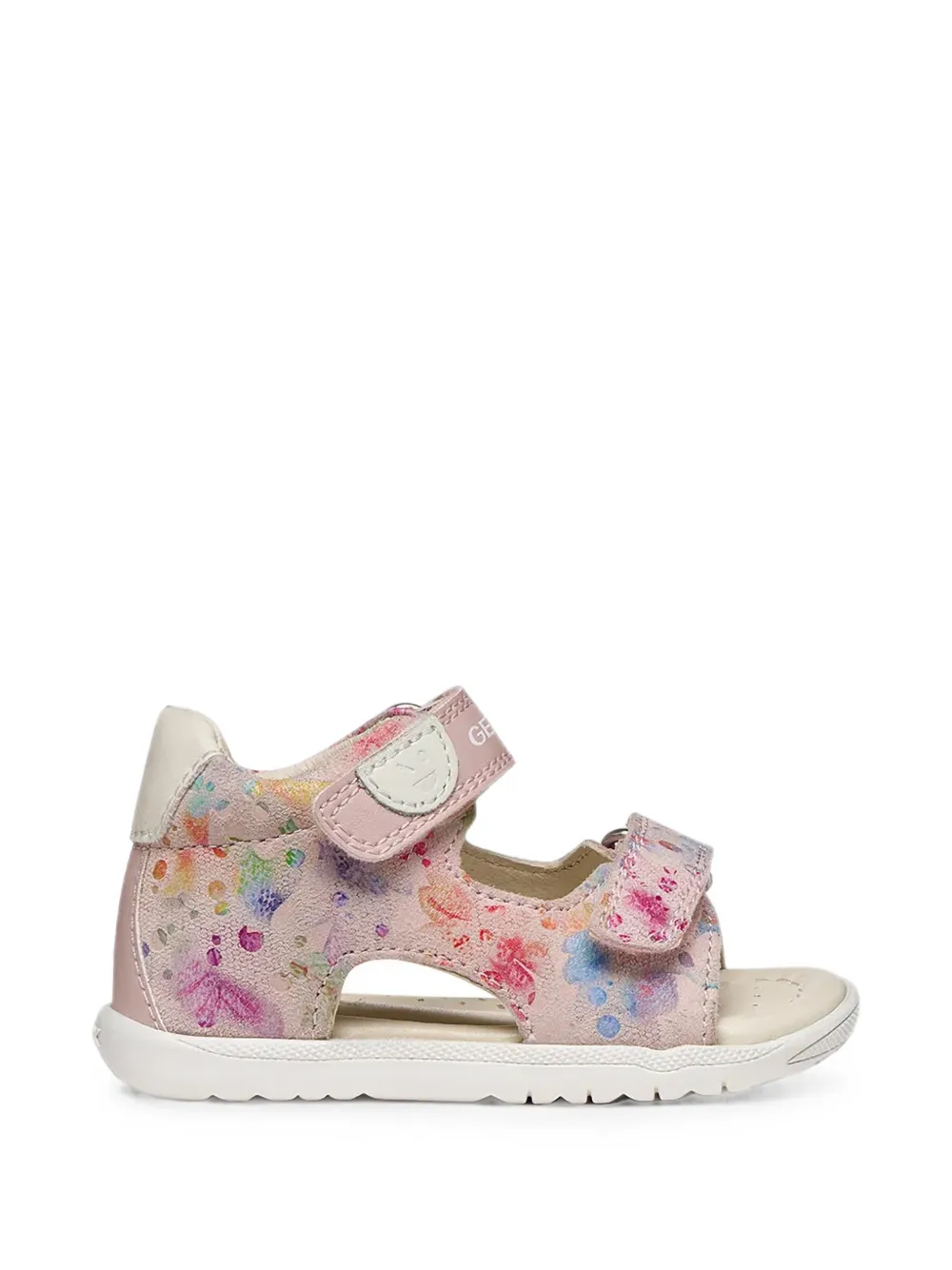 Geox Kids Macchia floral-print touch-strap sandals Roze