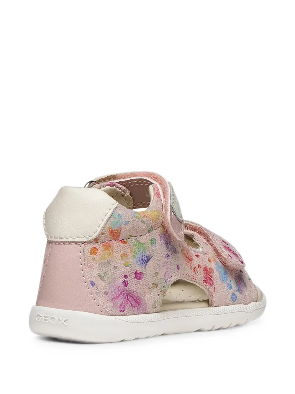 Geox Kids Macchia floral-print touch-strap sandals Roze