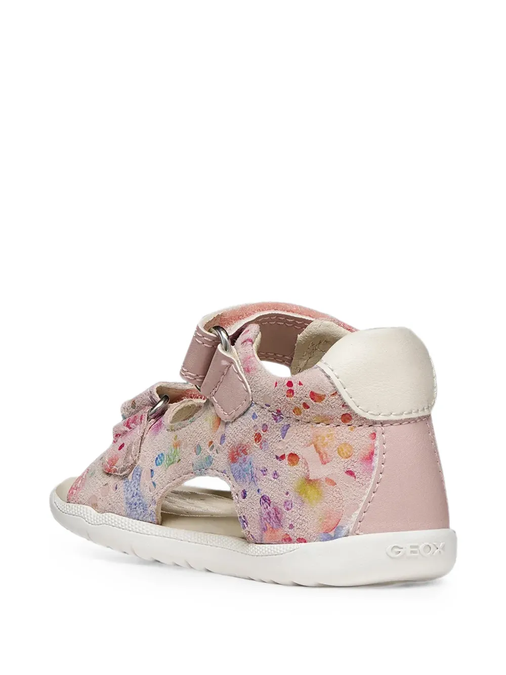 Geox Kids Macchia floral-print touch-strap sandals Roze