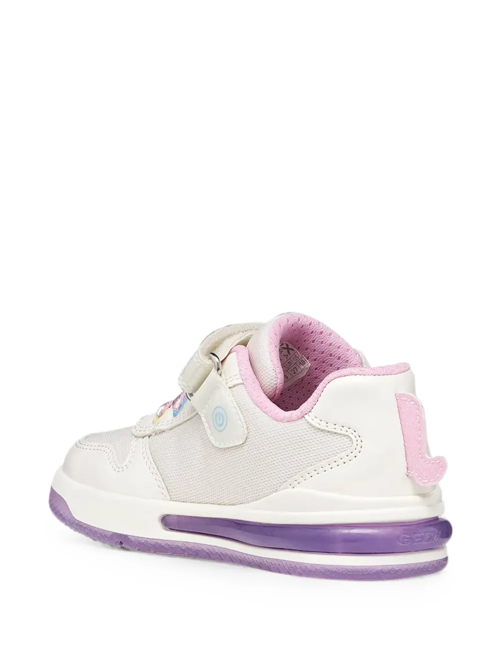 Geox Kids Sketlite unicorn-patch touch-strap sneakers Wit