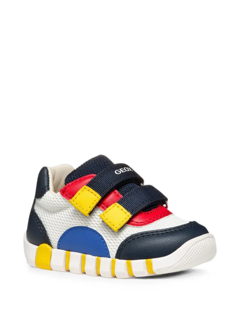 Geox Kids Iupidoo touch-strap mesh sneakers Wit