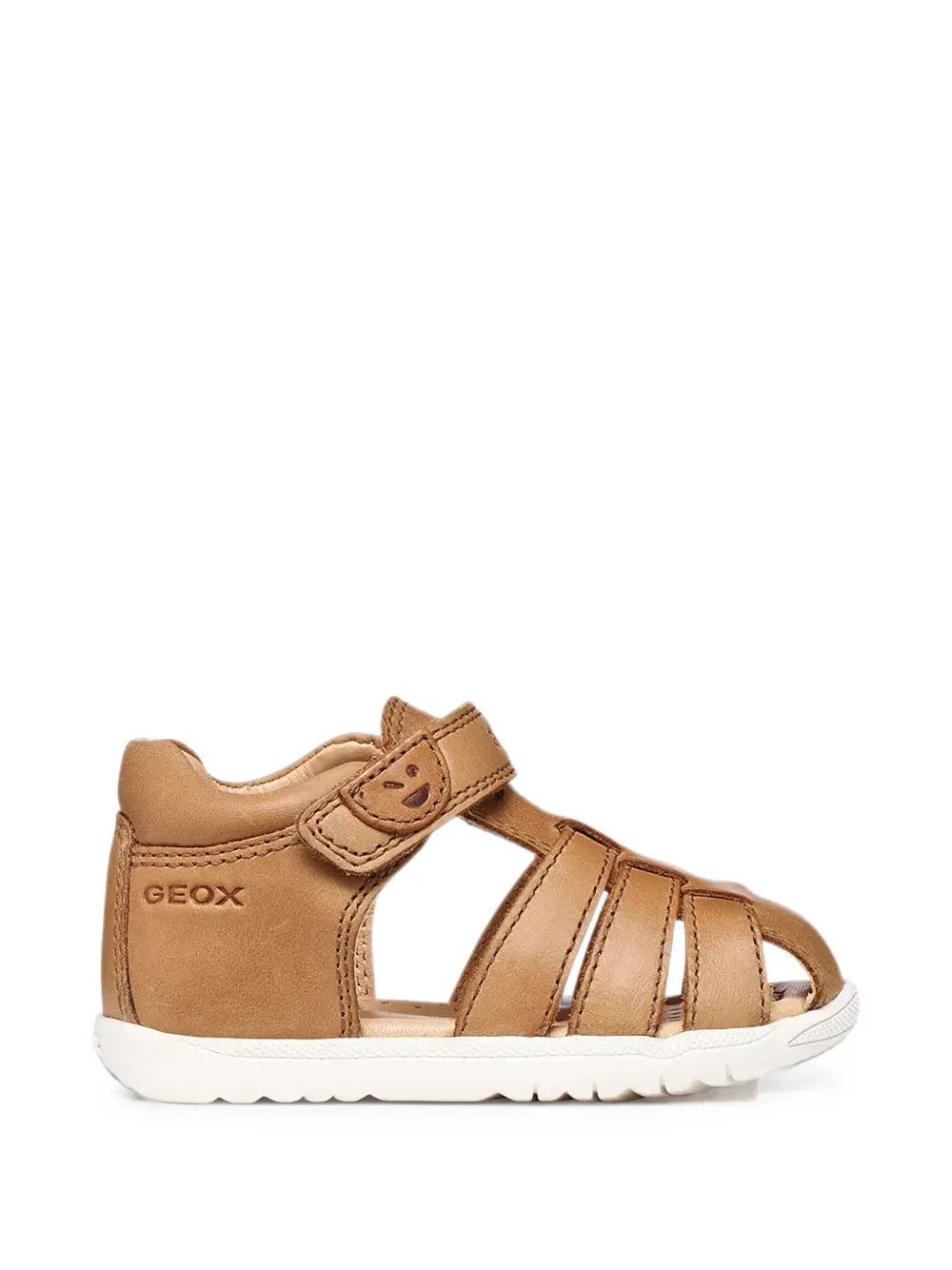 Geox Kids Macchia touch-strap leather sandals Bruin