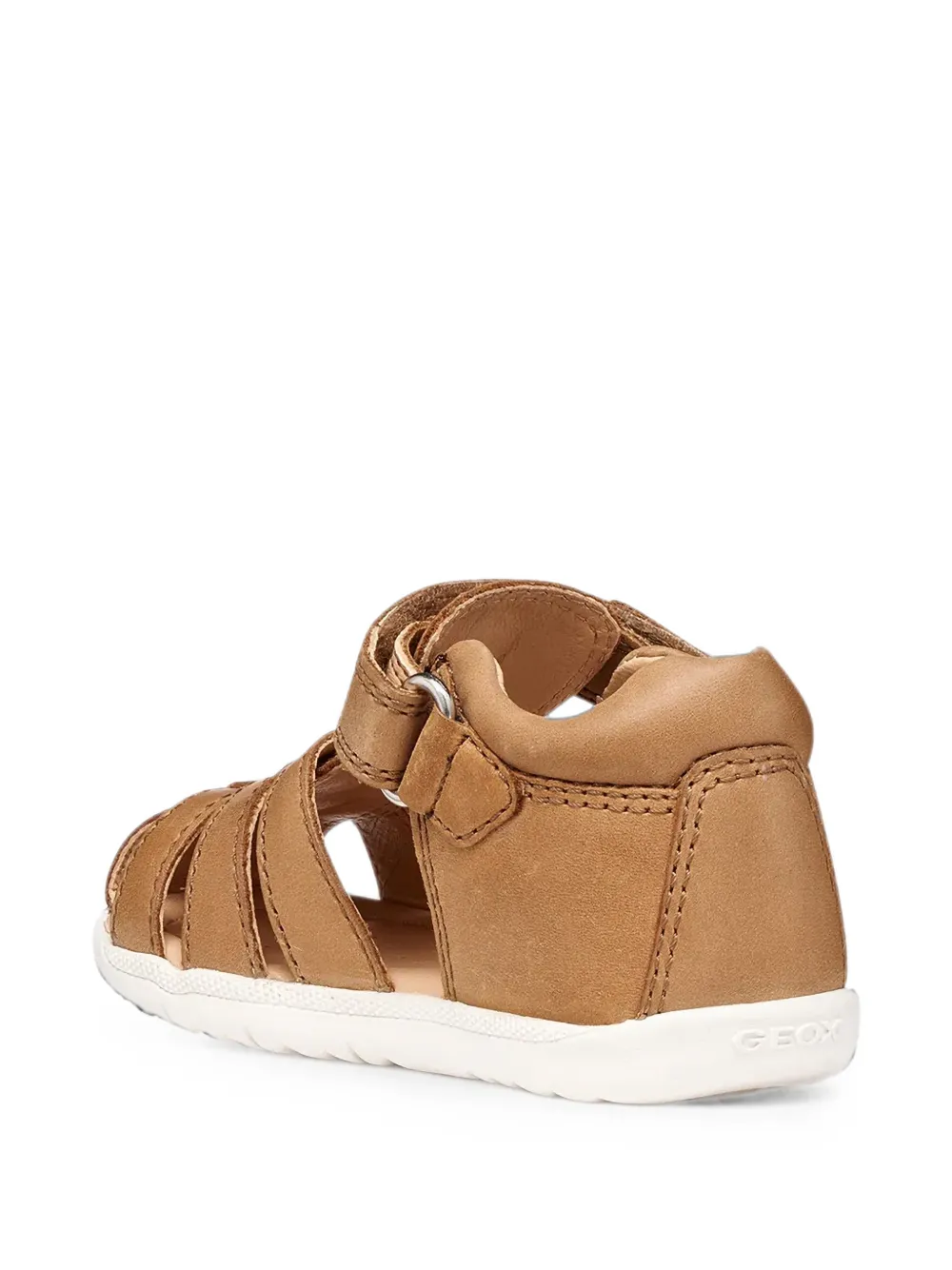 Geox Kids Macchia touch-strap leather sandals Bruin