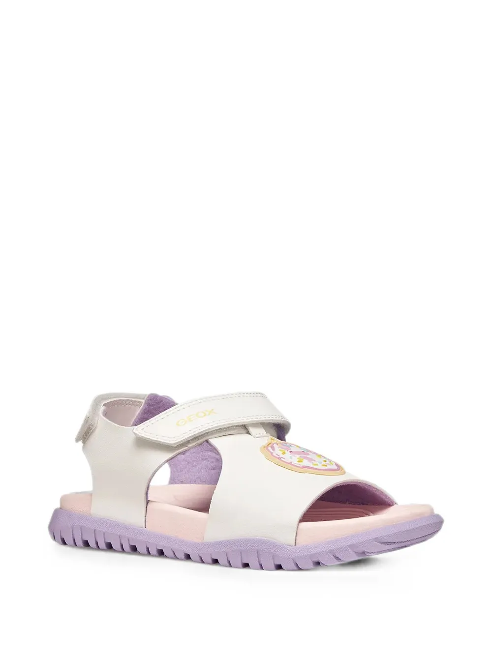 Geox Kids Fusbetto patch-detail touch-strap sandals Wit