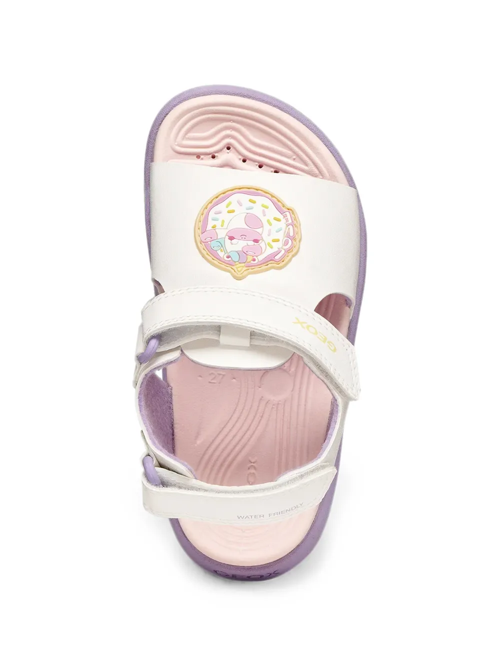 Geox Kids Fusbetto patch-detail touch-strap sandals Wit