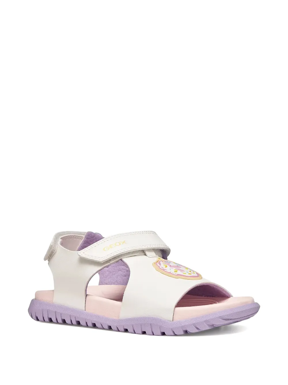 Geox Kids Fusbetto patch-detail touch-strap sandals Wit