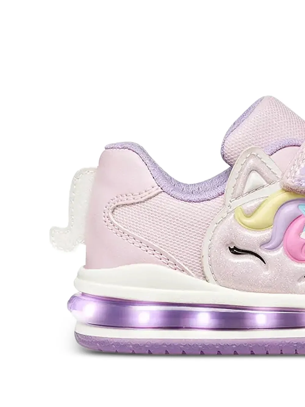 Geox Kids Sketlite unicorn-patch touch-strap sneakers Paars