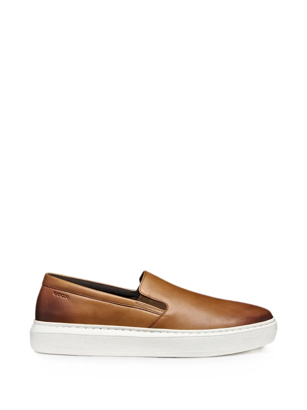 Geox leather slip-on sneakers - Braun