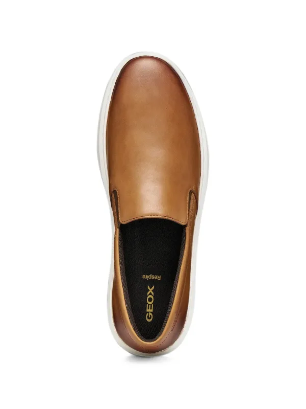 Geox Leather slip-on Sneakers | Brown | FARFETCH JO