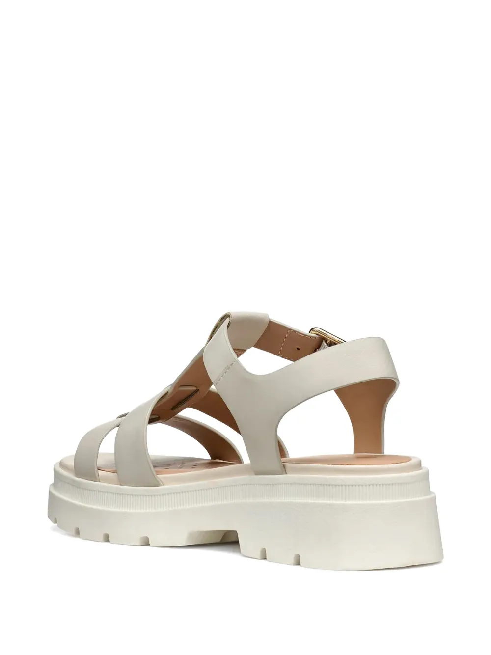 Geox Adacter S B buckle-fastening caged sandals Wit