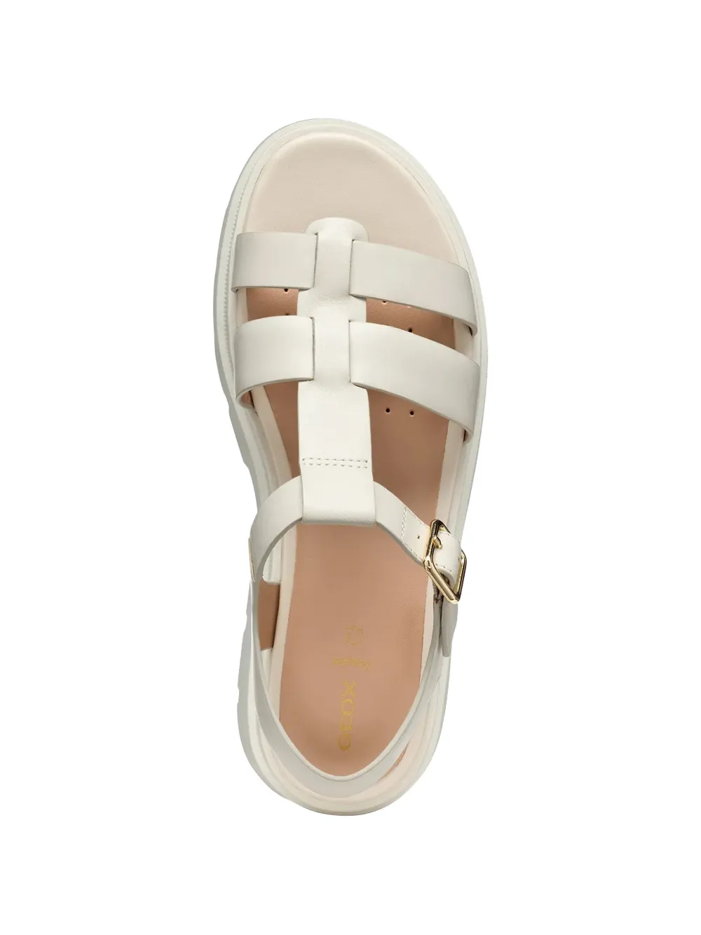 Geox Adacter S B buckle-fastening caged sandals Wit