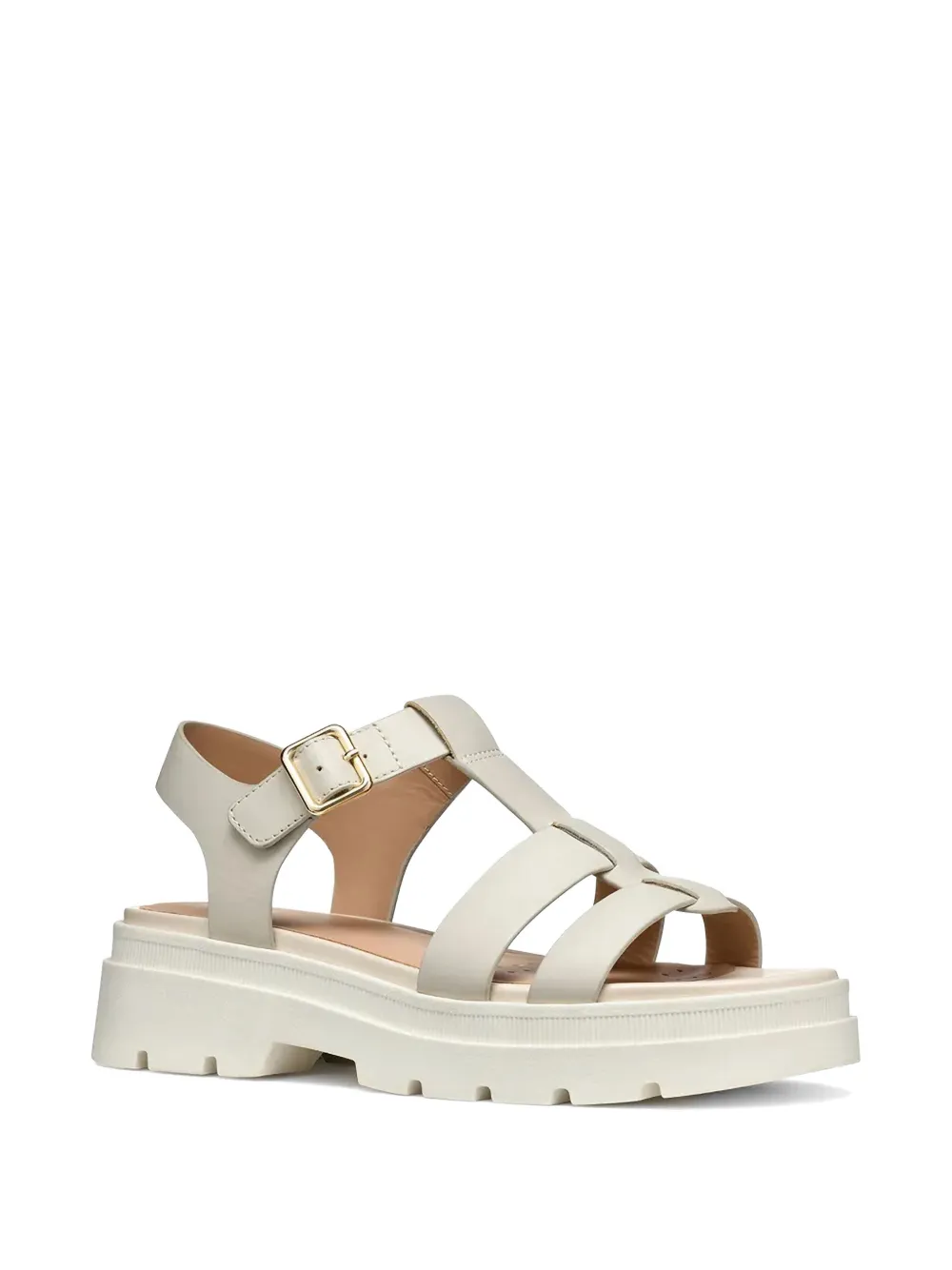 Geox Adacter S B buckle-fastening caged sandals Wit