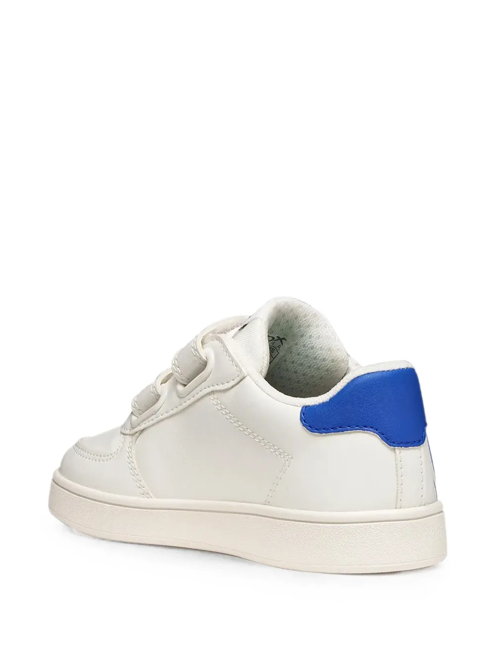Geox Kids touch-strap football-print sneakers Wit