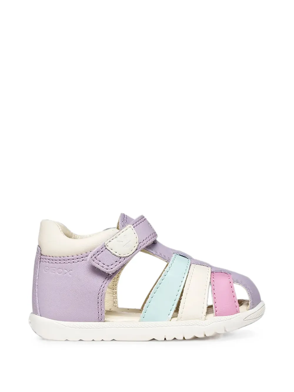 Geox Kids Macchia touch-strap leather sandals Paars