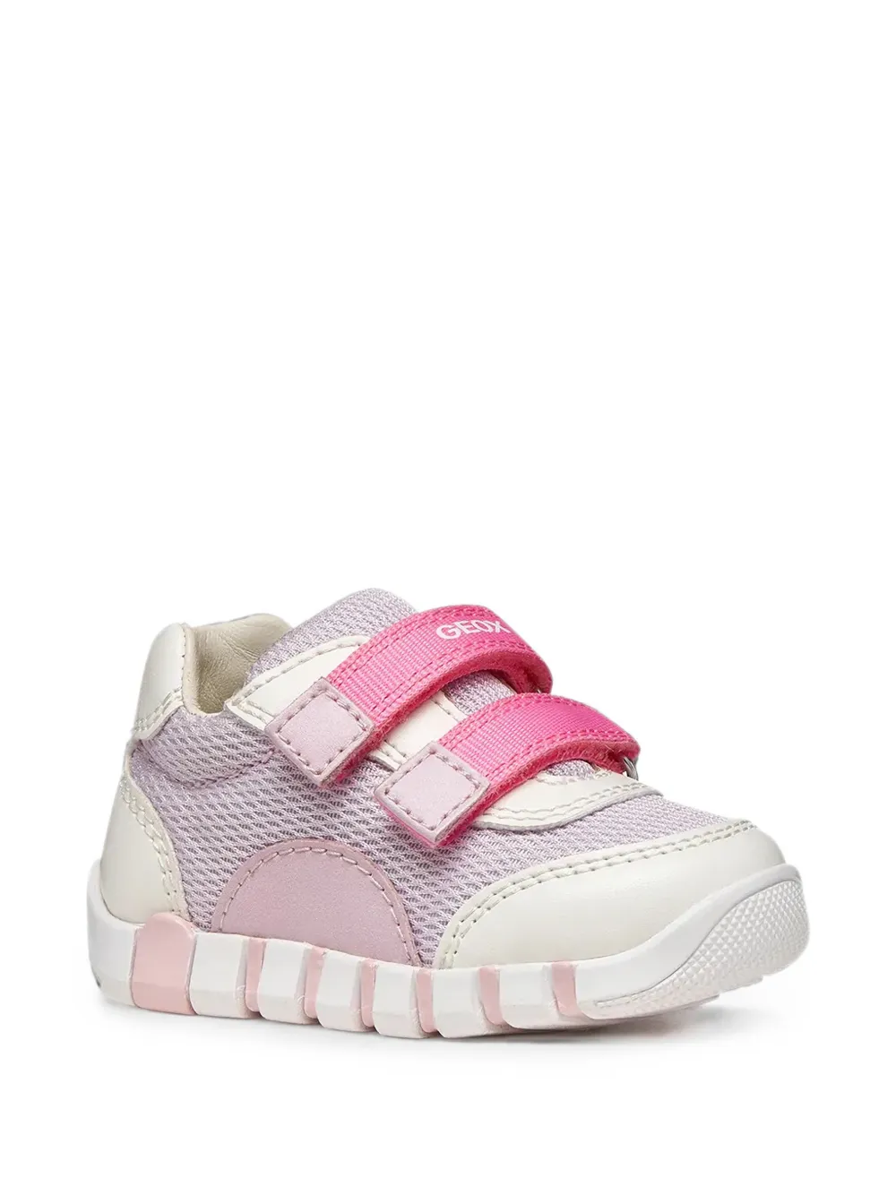 Geox Kids Iupidoo mesh touch-strap sneakers Beige