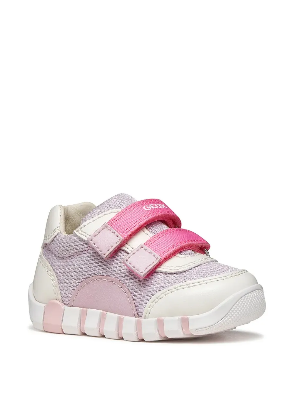 Geox Kids Iupidoo mesh touch-strap sneakers Beige