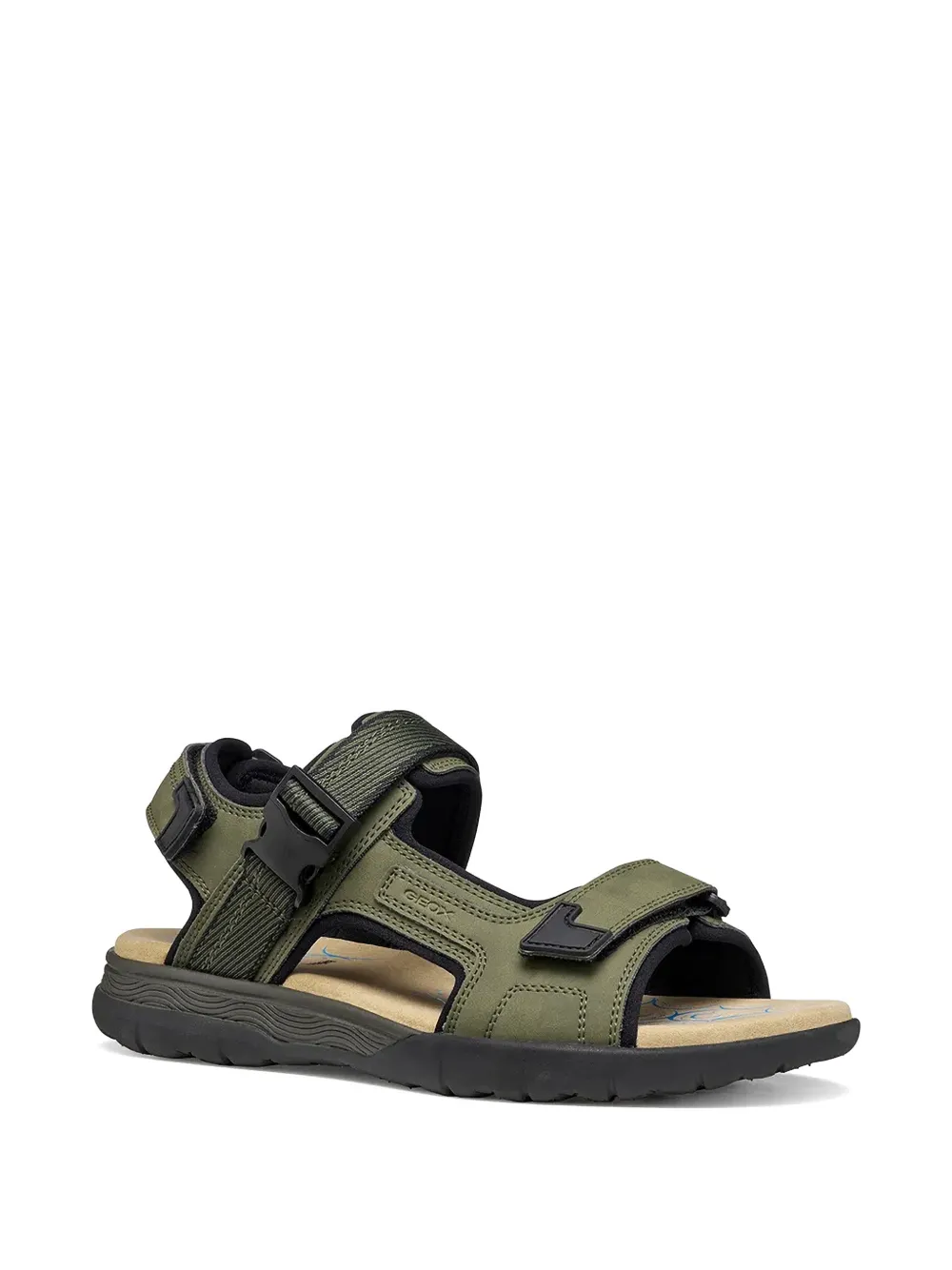 Geox Sandalen met klittenband en gespsluiting Groen