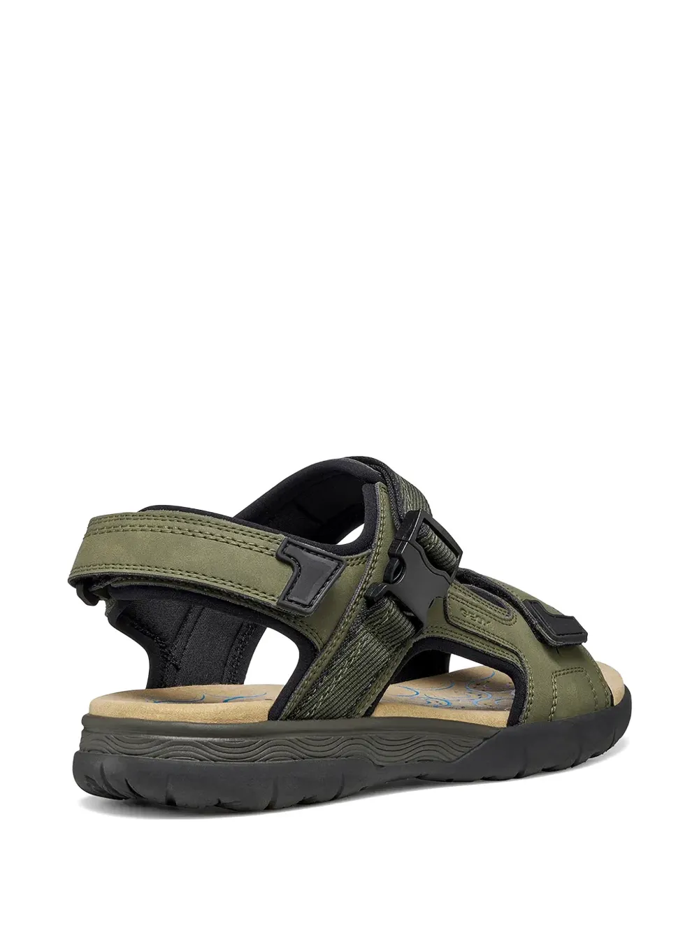Geox Sandalen met klittenband en gespsluiting Groen
