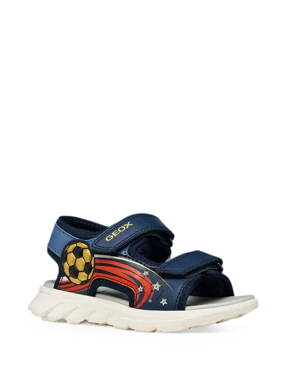 Geox Kids Airadyum graphic-print touch-strap sandals Blauw