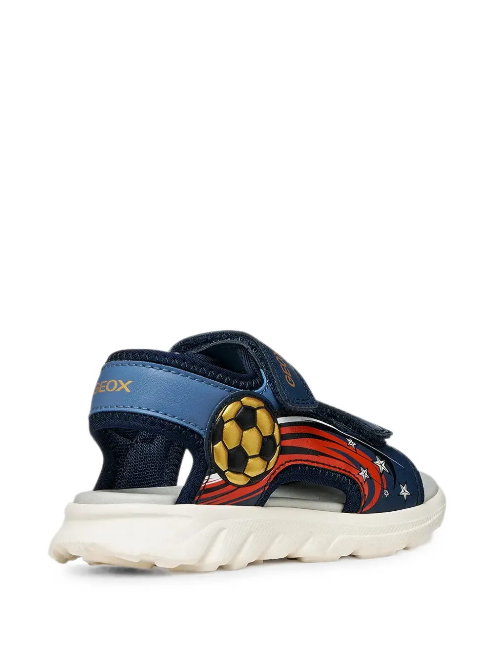 Geox Kids Airadyum graphic-print touch-strap sandals Blauw