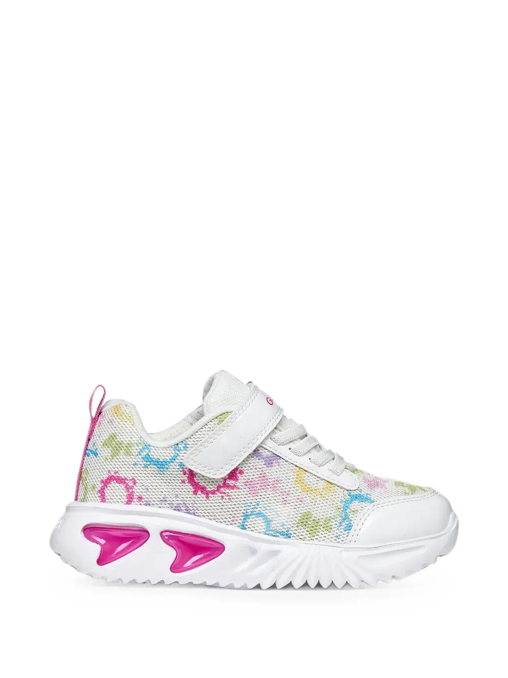 Geox Kids Assister touch-strap mesh sneakers Wit