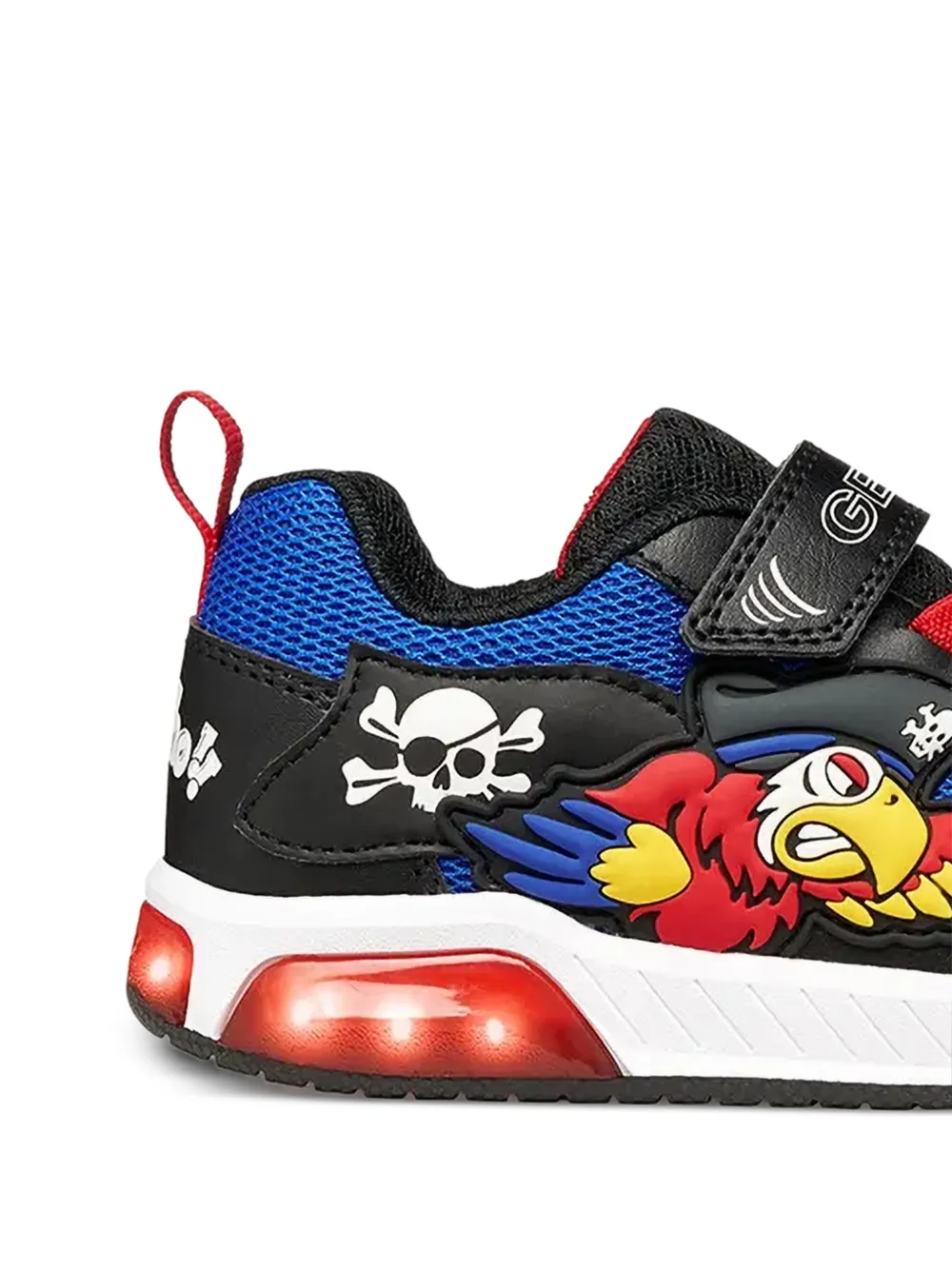 Geox Kids Inek parrot-patch touch-strap sneakers Blauw