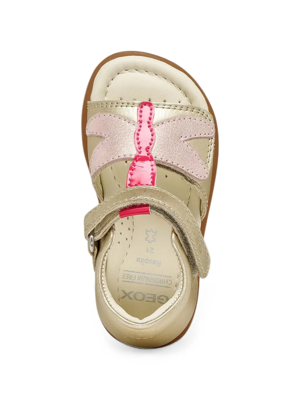 Geox Kids Verred sandalen met klittenband Goud