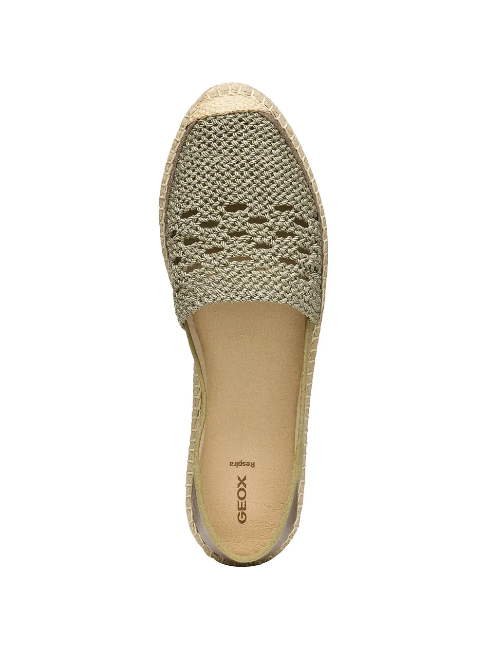 Geox woven-panel canvas espadrilles Groen
