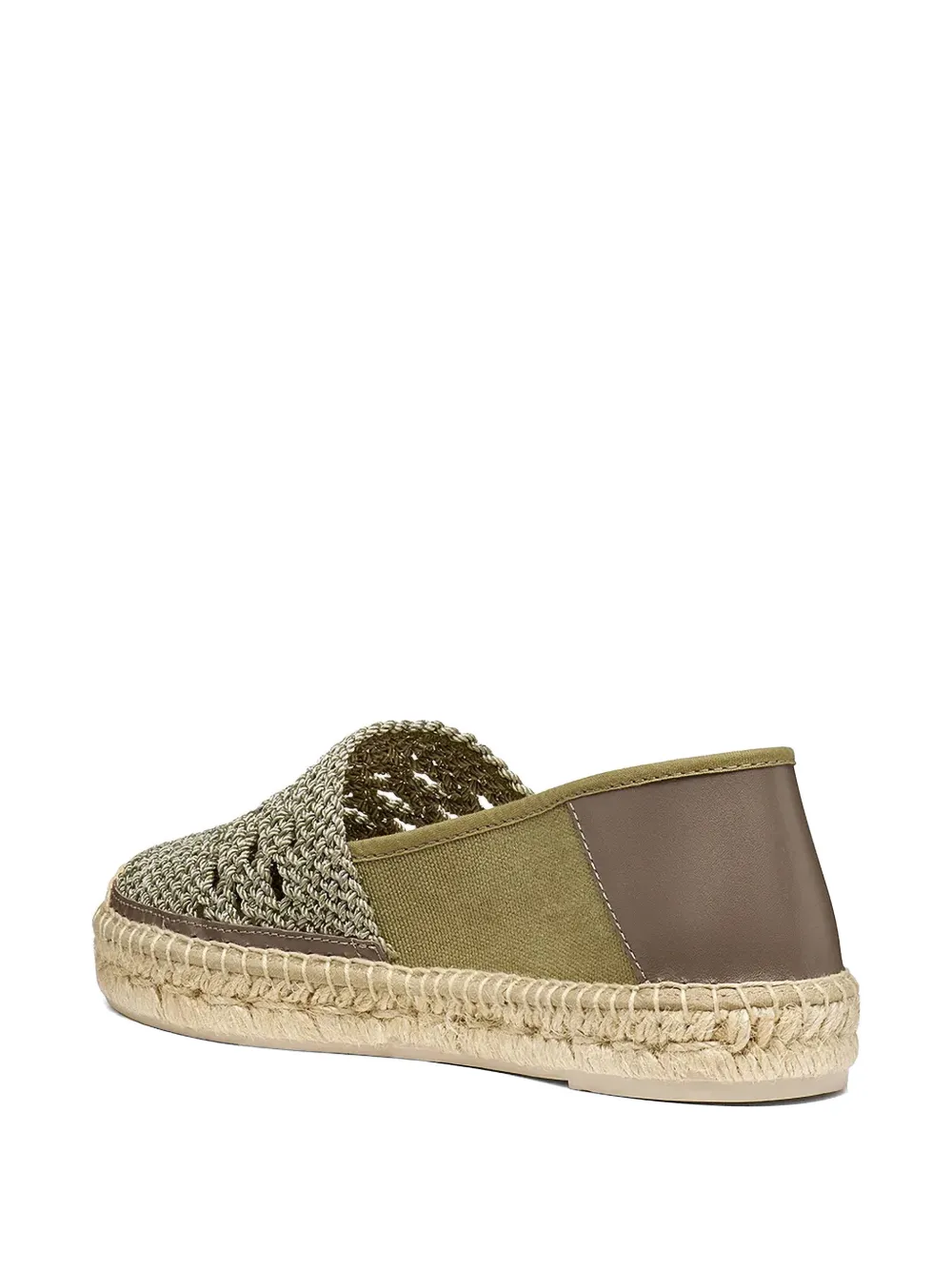 Geox woven-panel canvas espadrilles Groen