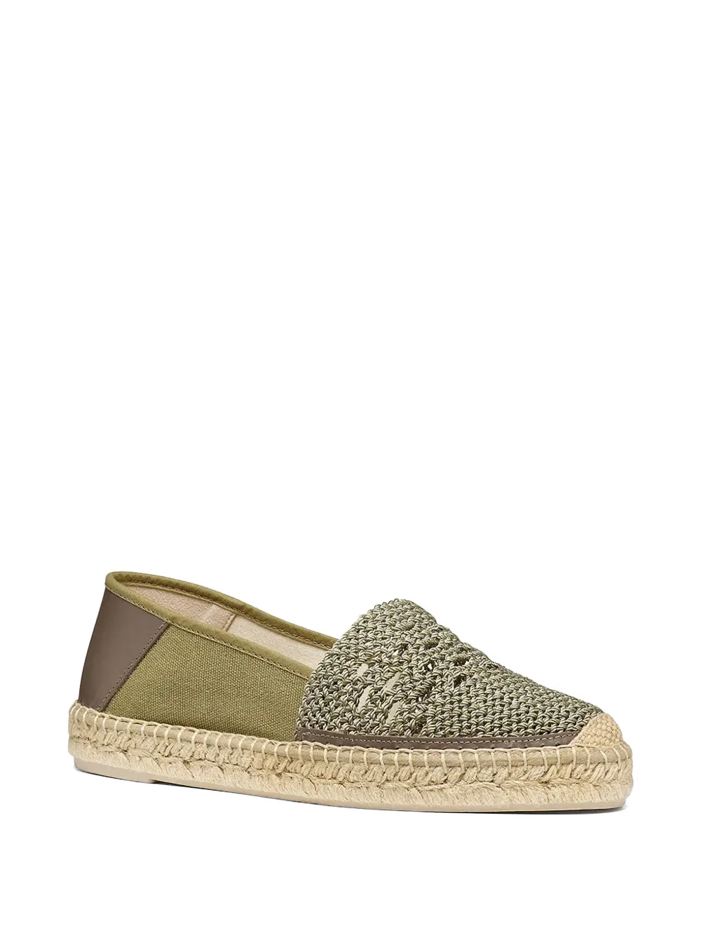 Geox woven-panel canvas espadrilles Groen