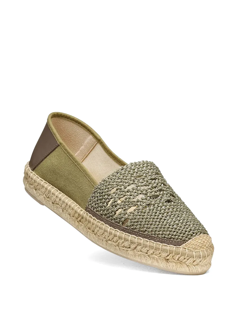 Geox woven-panel canvas espadrilles Groen
