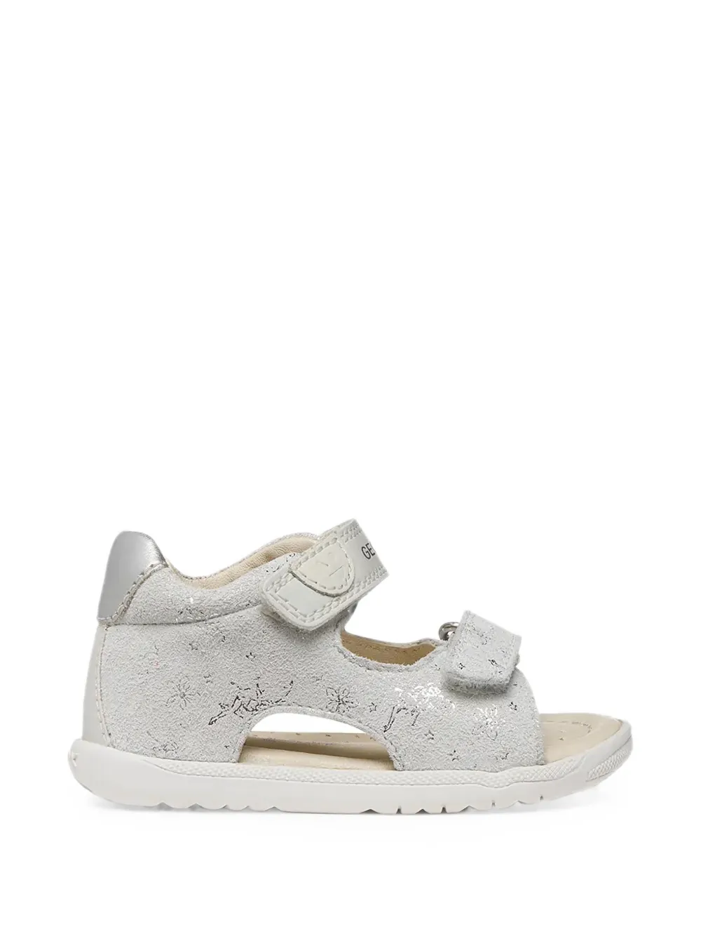 Geox Kids Macchia glitter-effect touch-strap sandals Zilver
